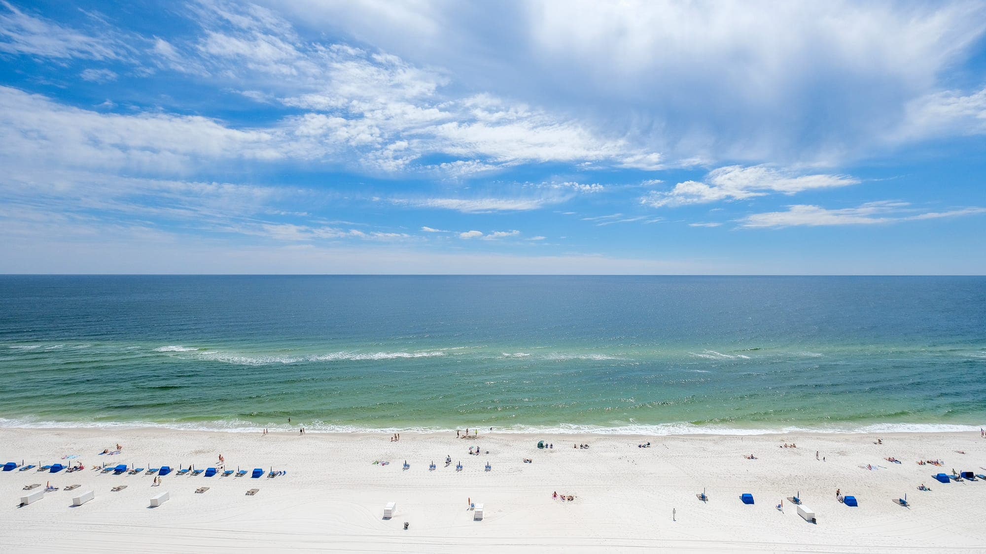 Gulf view from a beachfront balcony